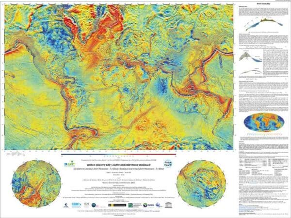 Worldwide gravimetric-isostatic map