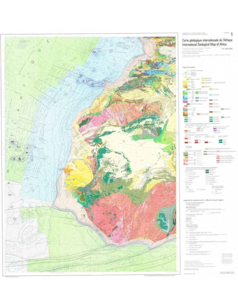 International Geological Map Of Africa Set Of 6 Sheets Ccgm 6945