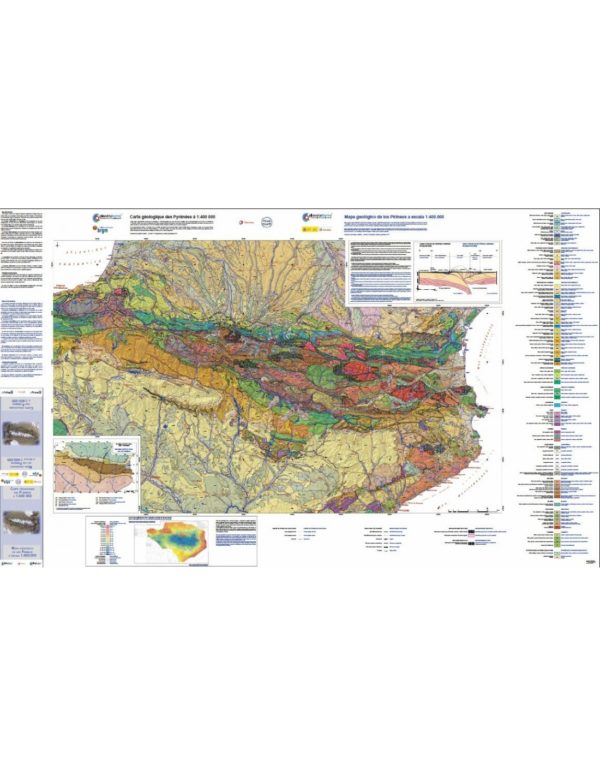比利牛斯山脉的地质图