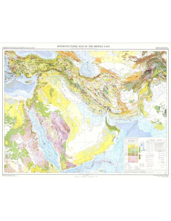 Carte sismotectonique du Moyen Orient