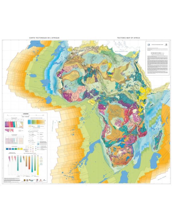 Carte tectonique de l'Afrique