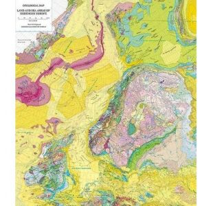 Geological map of the oceanic and continental regions of Northern Europe