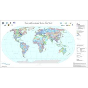 世界河流和地下水盆地地图