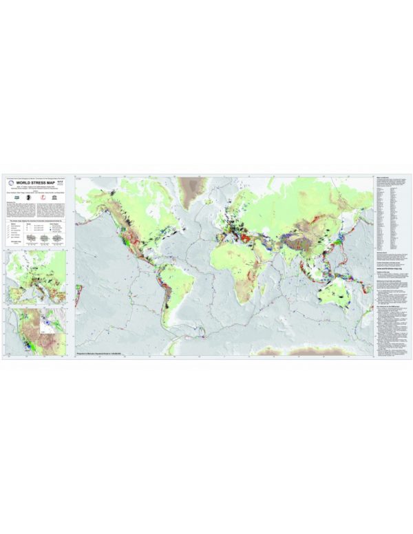 Carte du Monde des contraintes tectoniques
