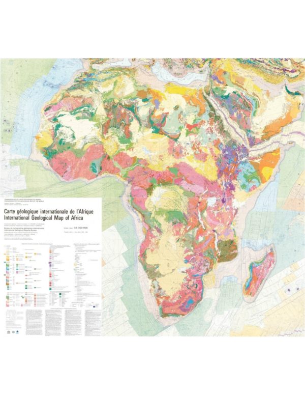 International Geological Map of Africa - set of 6 sheets