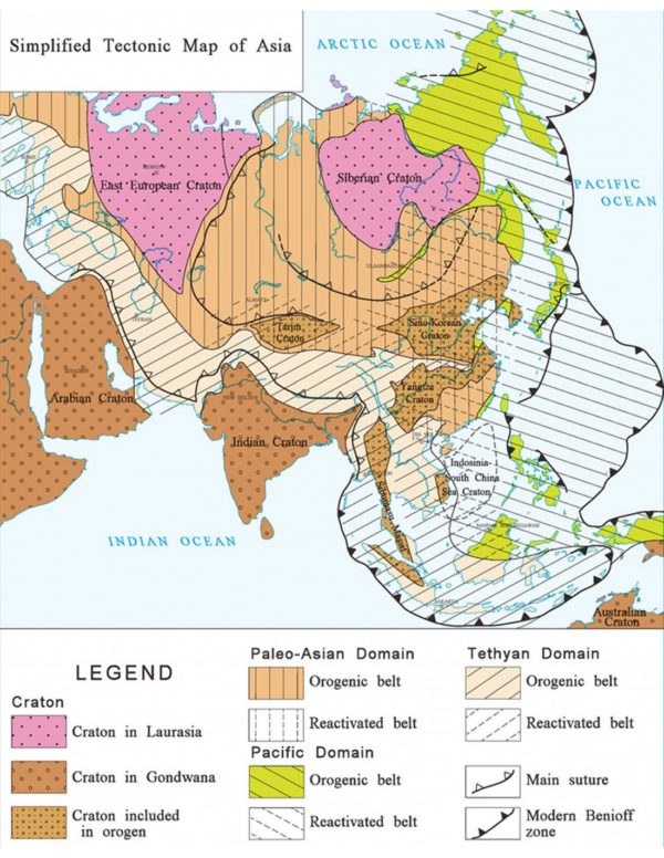Carte géologique internationale de l'Asie au 1/5 M