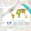 Lithological map of the World - plastic coated