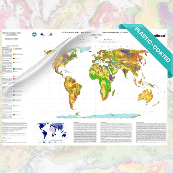 Mapa Litológico del Mundo-Plastificado