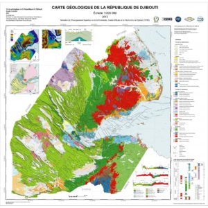 吉布提共和国的地质图