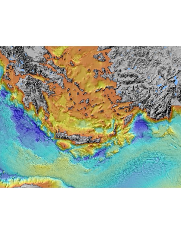 Carte Morpho-Bathymétrique de la Méditerranée Orientale