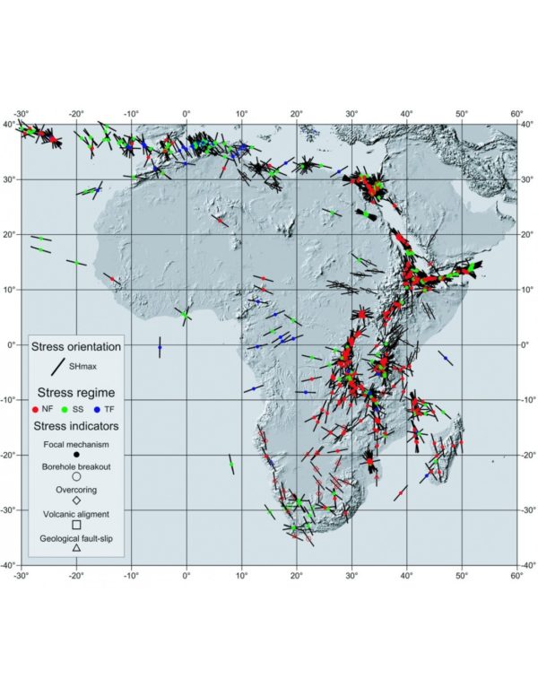 Carte sismotectonique de l'Afrique