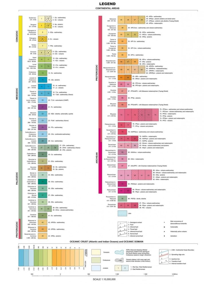 Geological Map Of Africa Ccgm