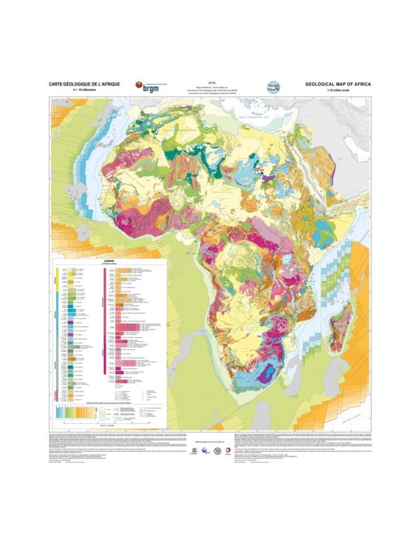 Carte géologique de l'Afrique - SIG