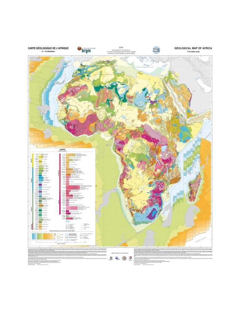 Geological map of Africa - GIS - CCGM