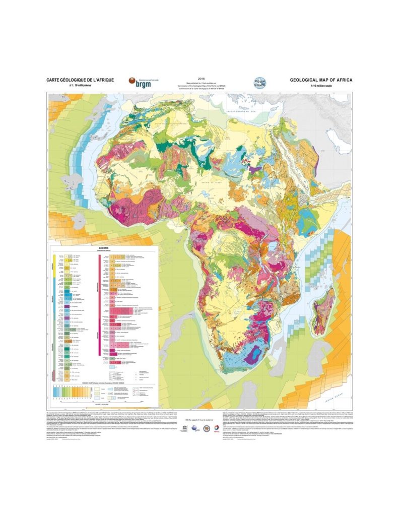 Geological Map Of Africa Gis Ccgm 0958