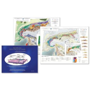阿尔卑斯山 - 构造和变质地图+小册子 阿尔卑斯山的面貌