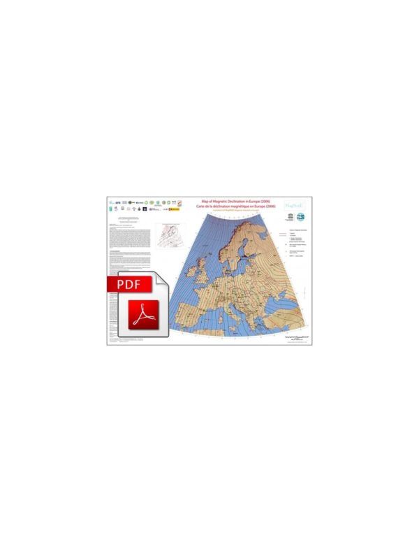 Mapa de la declinación magnética en Europa-PDF
