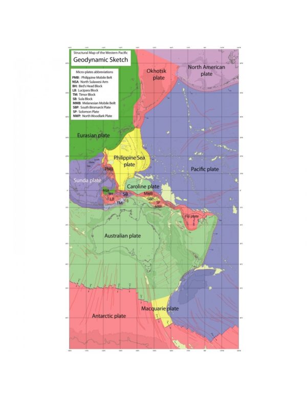 Carte structurale de l'Océan Pacifique ouest - PDF