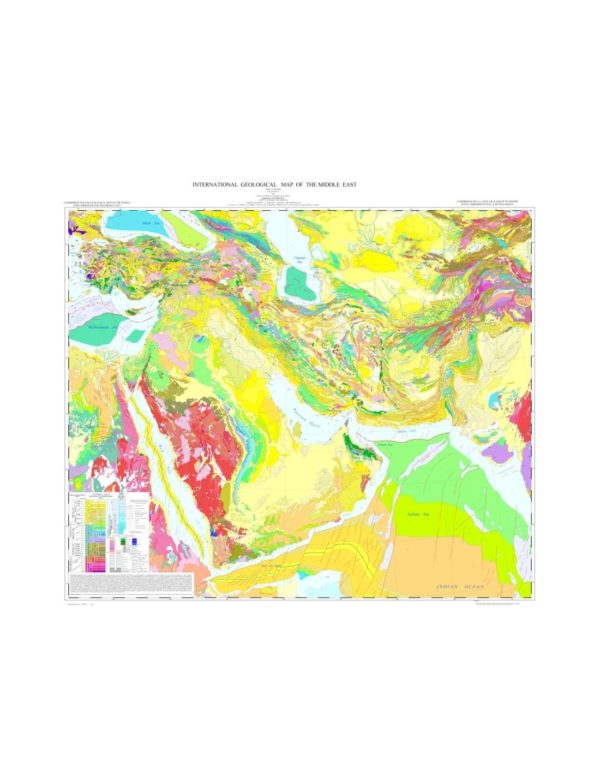 Carte géologique Internationale du Moyen-Orient - PDF