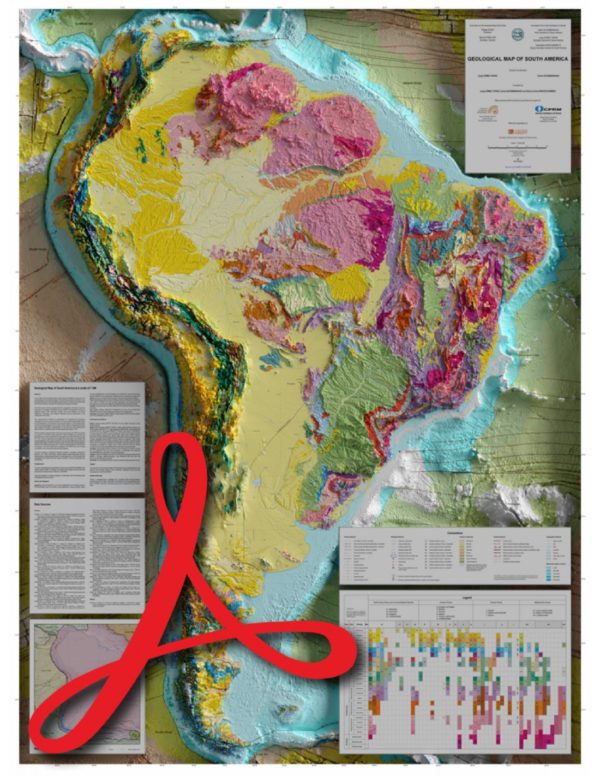 南美洲的地质浮雕图 - PDF