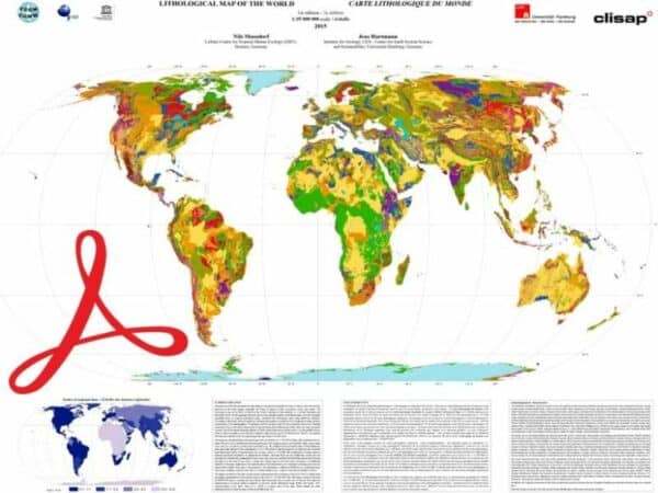 Carte lithologique du monde