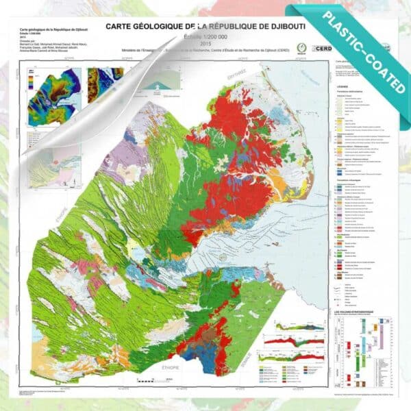 Mapa geológico de la República de Yibuti - laminado