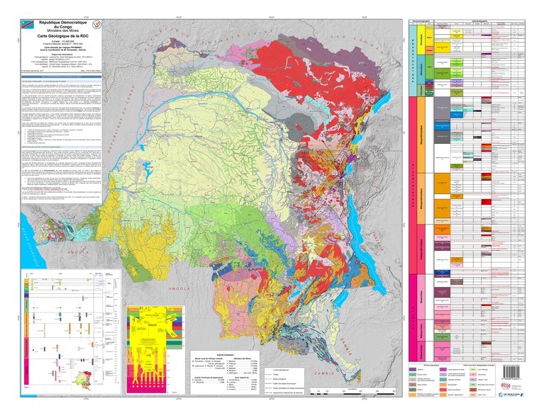Carte géologique de la RDC