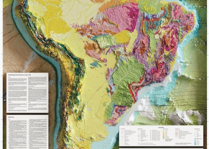 Carte Géologique de l'Amérique du Sud